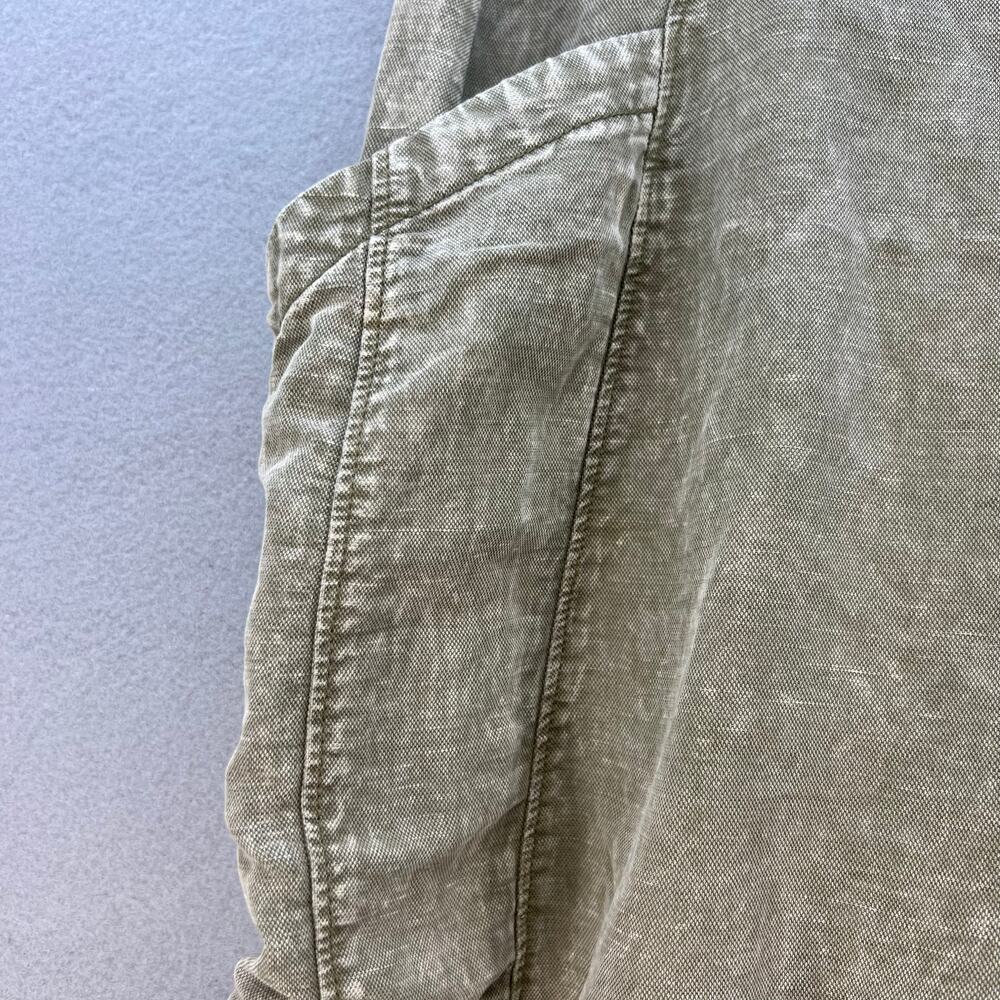 Free People Pants Women's Size 2 Tan Baggy Cargo Button Fly Slouchy Paper Bag - Picture 6 of 16